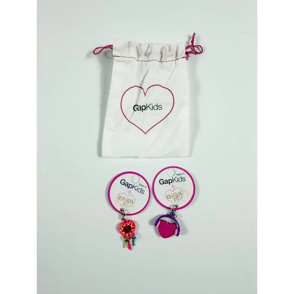 NEW GapKids CHARM IT! Heart Dreamcatcher & Headphones Charm Set